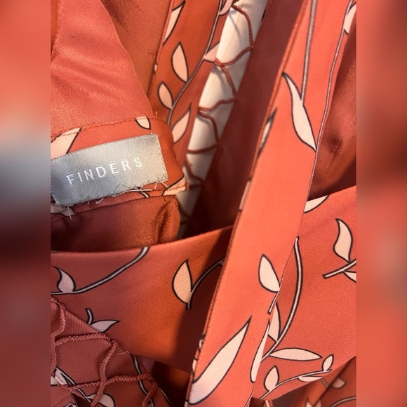 FINDERS KEEPERS Borderlines Papaya Vine Mini Perforated Dress Size XS $315 - Picture 3 of 4